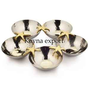 Elegante Tazón de Metal Moderno y Lujoso, Tazón Decorativo de Acero Inoxidable con Diseño de Mariposa Dorada para Servir Dátiles, Frutos Secos y Chocolate, Ideal para Fiestas - Product Image 3
