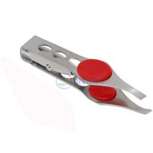 Juego de pinzas para cejas de alta calidad para vello facial Pinzas de Punta inclinada de acero inoxidable a granel - Product Image 5