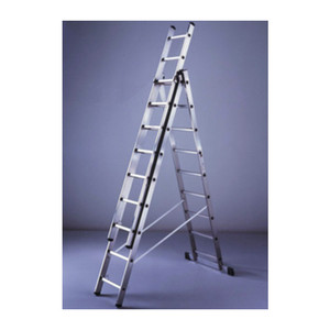 Scala in Alluminio Stilo 9+9+9 Gradini 258-594 Cm - Product Image 1