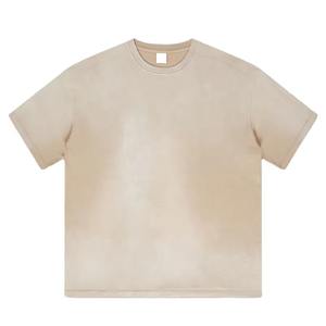 250 GSM 100% coton T-Shirt lourd soleil délavé à l'acide surdimensionné coupe décontractée Streetwear impression personnalisée lettre Logo hommes - Product Image 2