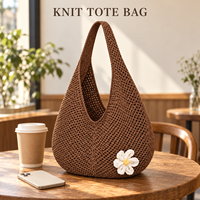 Sac fourre-tout en tricot pour homme, réutilisable, écologique, tissé, faible MOQ (10 pièces), vente en gros, directement de l'usine, stock disponible, expédition rapide