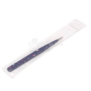 Pinzas para pestañas de fibra de volumen inclinado de acero inoxidable personalizables de alta calidad aplicador de pestañas de belleza de Punta puntiaguda - Product Image 3