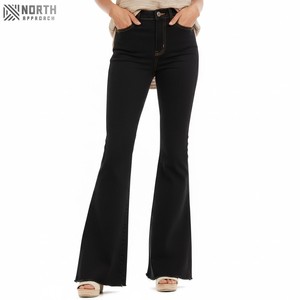 Premium Quality <b>Women's</b> Stretchy Pants Flare Denim Pants Breathable New Arrival Fashion Wear Denim Pants <b>Women's</b> <b>Jeans</b> - Product Image 2