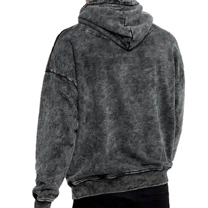 เสื้อฮู้ดดี้ผู้ชายสำหรับฤดูหนาว ทรงหลวม ผ้าฟลีซพิมพ์ลายดิจิทัล 100% ผ้าฝ้าย ซักนิ่มแบบ Stonewashed เป็นมิตรต่อสิ่งแวดล้อม - Product Image 6