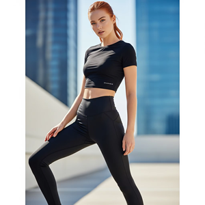 Leggings Urban Flow para Mujer, Tacto Suave, Tejido Elástico, Transpirable, Cintura Alta, Cómodas, Flexibles, para Uso Diario, Duraderas, ODM - Product Image 2