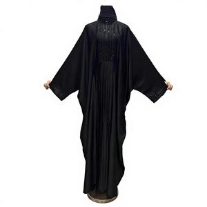 Abaya Nida Premium Vintage de la Mejor Calidad, Bordada a Mano con Cuentas, Diseño de Moda Meera, Largo hasta el Tobillo, Anti-Pilling, Hecha a Mano - Product Image 4