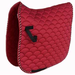 Joxar cheval matelassé anglais, coussinet de selle de sentier profilé, vin bordeaux - Product Image 4