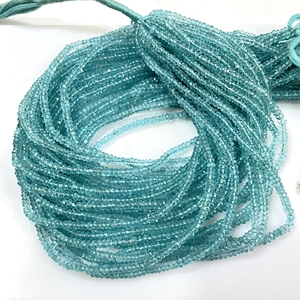 Cuentas de forma de Rondelle facetadas de apatita azul cielo, cuentas naturales al por mayor para la fabricación de joyas - Product Image 1