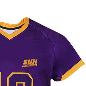 เสื้อกีฬาแขนสั้นผ้า100% โพลีเอสเตอร์ระบายอากาศได้ดี - Product Image 3