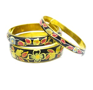 Bracelet traditionnel en laiton plaqué or, fait main, rond, accessoires de bijouterie - Product Image 3
