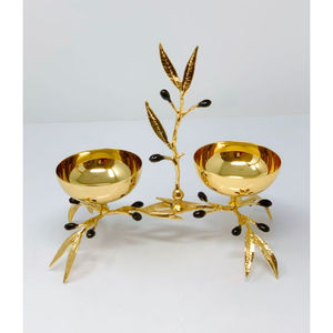 Bol décoratif en laiton doré, fait à la main, centre de table de luxe, élément d'accentuation élégant pour le salon, la table à manger, l'affichage à domicile - Product Image 3