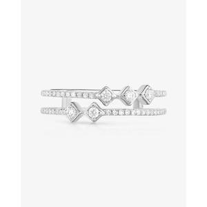 Anillo de boda de diamante de corte redondo cultivado en laboratorio de oro de 10K, anillo de eternidad chapado en oro blanco con joyería de compromiso de diamante de corte redondo - Product Image 4