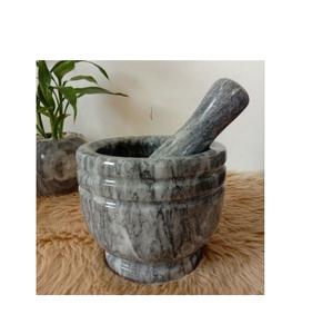 Ensemble de mortier et pilon en marbre pour la maison et l'hôtel pour la cuisine en pharmacie Mortier et pilon de qualité supérieure pour le broyage d'herbes - Product Image 5