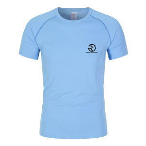 Haute qualité Fitness Gym Wear séchage rapide décontracté couleur Pure uni T-shirt pour hommes Logo personnalisé imprimé hommes t-shirts - Product Image 1