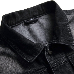 เสื้อแจ็กเก็ตยีนส์สำหรับผู้ชายพิมพ์ลายโลโก้ตามสั่งขนาดพิเศษคอตั้งสำหรับฤดูหนาว-ราคาถูก! - Product Image 3