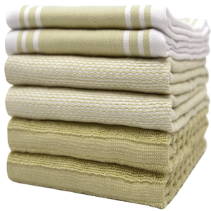 Toallas de Cocina Esenciales 100% Algodón con Diseño Damasco, Altamente Absorbentes, Duraderas, de Secado Rápido, Colores Personalizados, para Hogar y Hotel - Product Image 4