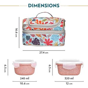 Ensemble de boîtes de conservation en verre borosilicate résistant à la chaleur, best-seller en gros, avec sac pour le bureau, l'école et les voyages - Product Image 2