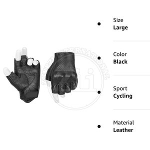 Guantes de carreras de motos sin dedos de alta calidad Nueva llegada Guantes de cuero de último diseño para deportes Esquí para montar en moto - Product Image 6