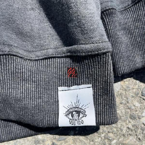 Unisex Men 500 GSM Cotton Hoodie Oversized Regular Fit Tackle Twill Logo Embroidery Custom Zipper <b>Puller</b> Acid Wash Hoodie - Product Image 4