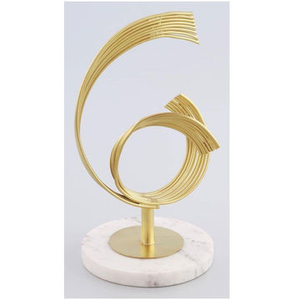 Escultura decorativa de mesa de alambre de metal Escultura de mesa de metal moderna - Product Image 3