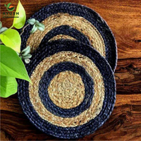 Chemin de table en jute de qualité alimentaire, fait main, léger, résistant à la chaleur, épaisseur 5 mm, personnalisable, lavable, réutilisable, multi-usages