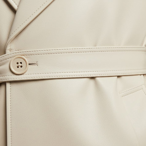 Gabardina de Cuero para Hombre, Proveedor de Fábrica OEM, Venta al por Mayor, Hecho a Medida, Largo, Elegante, Prenda Exterior de Invierno, Algodón - Product Image 5