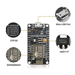 Placa de Desarrollo WiFi ESP8266 CP2102 con 4MB de Memoria Flash e Interfaz USB - Product Image 2
