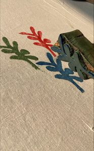 Tampon en bois fait main |   Outil de marquage à motif de feuille pour tissu - Product Image 2