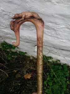 ไม้จับวัวสีธรรมชาติไม้เท้าสำหรับการแสดงไม้เท้าเขาควายไม้เท้าช่วยเดินขนาดปรับแต่งได้ - Product Image 6