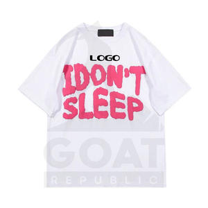 เสื้อยืดพิมพ์ลาย 3 มิติ แบบถักนิตติ้ง ผ้าฝ้าย 100% เนื้อหนา ทรงริงเกอร์ สำหรับผู้ชาย ทรงปกติ พิมพ์ลายสกรีน - Product Image 2