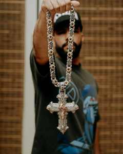 Colgante de Cruz Personalizado de Plata de Ley 925 con Cadena, Joyería de Jesús con Moissanita VVS, Colgante de Moissanita VVS Estilo Hip Hop - Product Image 4