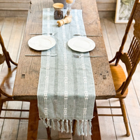 Chemins de table en coton imperméables, écologiques et simples de haute qualité pour mariages, douches nuptiales et décorations de fête |   Personnalisable
