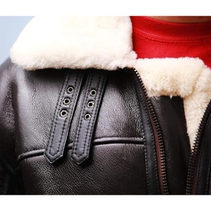 Venta caliente chaqueta de cuero de piel para hombres de alta calidad invierno otoño estilo directo de fábrica nuevas chaquetas de cuero personalizadas por Isha Industry - Product Image 2