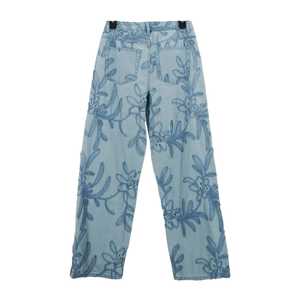 Jean cargo pour femme taille haute brodé, en Spandex/Modal, imperméable, écologique, respirant, coupe-vent, séchage rapide, délavé au sable, décontracté - Product Image 2