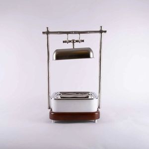 Dernier arrivage de chauffe-plats en acier inoxydable avec base en bois et support en métal chauffe-plats pour buffet - Product Image 4