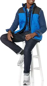High Quality Wholesale Breathable Men's Sleeveless Puffer Jacket Custom Logo Stand Collar Winter Body <b>Warmer</b> Gilet Vest - Product Image 4