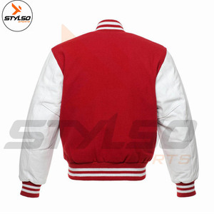 Veste de baseball personnalisée pour homme, imperméable et coupe-vent, avec logo brodé, style trucker, varsity, en polyester, pour le printemps, style streetwear - Product Image 4