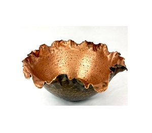 Bol à dessert en chocolat martelé en cuivre, ensemble de deux tailles différentes, bol de service pour la nourriture pour les fêtes et les événements - Product Image 2
