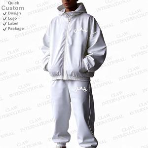 Conjunto de traje cortavientos personalizado OEM para hombre Chaqueta y pantalones de chándal con Cremallera de nailon de 2 piezas de alta calidad - Product Image 6