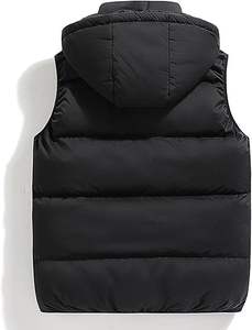 Abrigo de invierno acolchado ligero sin mangas 2025 para hombre, chaleco de algodón con capucha y característica impermeable, ajuste holgado informal - Product Image 4