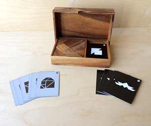 Ensemble de tangram logique avec cartes de jeu, jeu de puzzle en bois, jeu d'esprit pour améliorer la créativité, la réflexion critique et la résolution de problèmes - Product Image 4