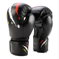 Gants de boxe en cuir lacés de haute qualité avec logo personnalisé antidérapant pour adultes et enfants