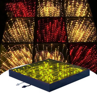 Piste de danse LED fiable avec panneaux miroir et effet 3D, éclairage de scène, fournitures pour mariages, événements et spectacles