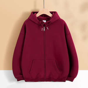 Sweat à capuche unisexe en polaire à demi-fermeture éclair délavée à l'acide Polyester/coton mélangé imprimé avec logo personnalisé teint en tissu lourd hiver - Product Image 1