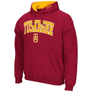 Tuskegee University Unisex Sudadera con Capucha forrada bordada dorada para Mascot TU Logo Cotton Fleece School Spirit Apparel Custom Bulk - Product Image 2