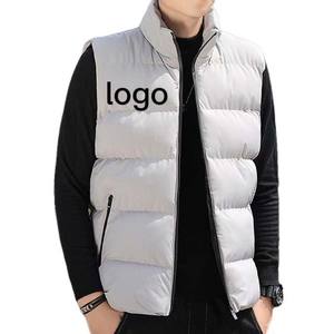 Waterproof with Zip up New Fashion 2025 <b>Men's</b> High Street Style Winter Puffer Jackets Custom Logo Design Warm Hooded Puffer <b>Vest</b> - Product Image 5