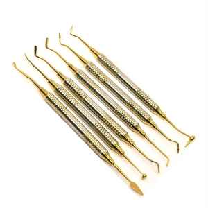 ชุดเครื่องมืออุดฟันแบบแมนนวล ปลายทอง ด้ามจับสแตนเลส ได้รับการรับรองมาตรฐาน MOL ระดับ II สำหรับทันตแพทย์ ยี่ห้อ Astrin - Product Image 1