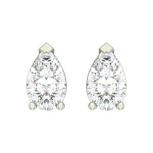 Boucles d'oreilles en argent sterling 925 de qualité supérieure pour femmes et filles, style clou en or 14 carats et diamant, forme poire et princesse, goutte d'eau - Product Image 1