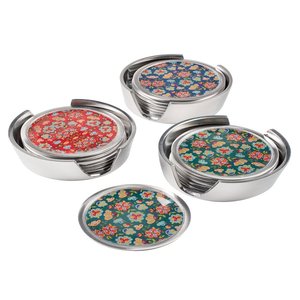 Round aluminum cheap <b>gold</b> <b>coaster</b> for tabletop use Most affordable and premium looking <b>coaster</b> for home and office use - Product Image 5