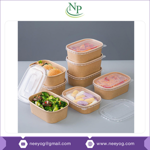 Reputed Manufacturer Selling Eco-friendly & Leakproof Rectangle Shape Food <b>Take</b> <b>Away</b> 1000ml Kraft Paper <b>Containers</b> or Boxes - Product Image 4